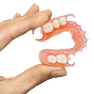 High-quality photo of a flexible denture.